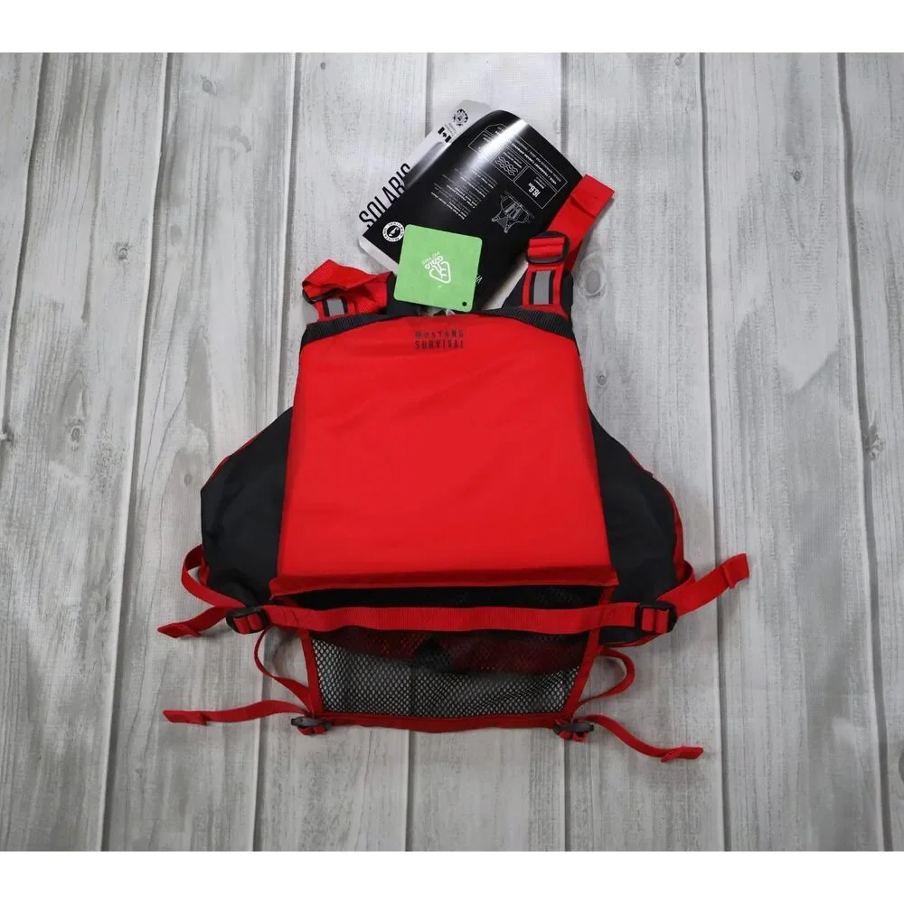 NEW Mustang Survival MS Solaris High Back Adult Kayak PFD Red Life Vest M/L
